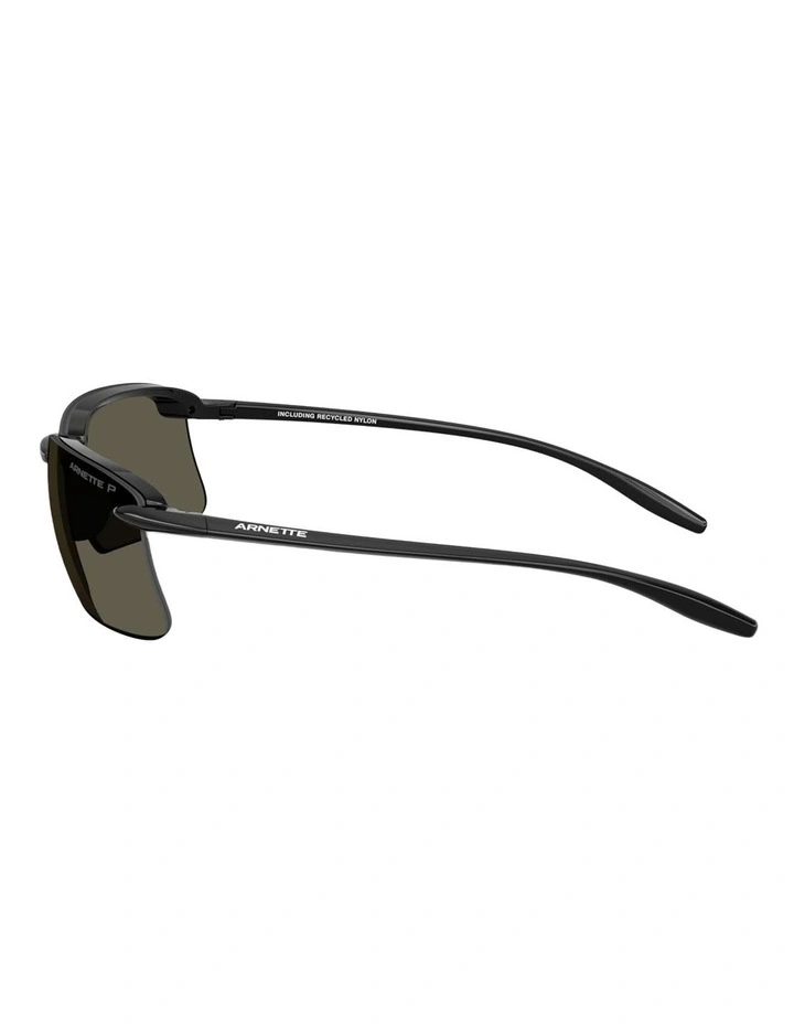 Arnette Injected Polarised Sunglasses in Black image 2