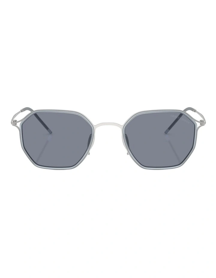 Giorgio Armani Metal Sunglasses in Silver image 2