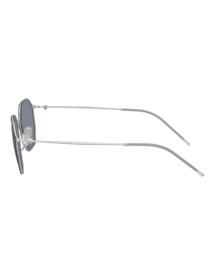 Giorgio Armani Metal Sunglasses in Silver image 3