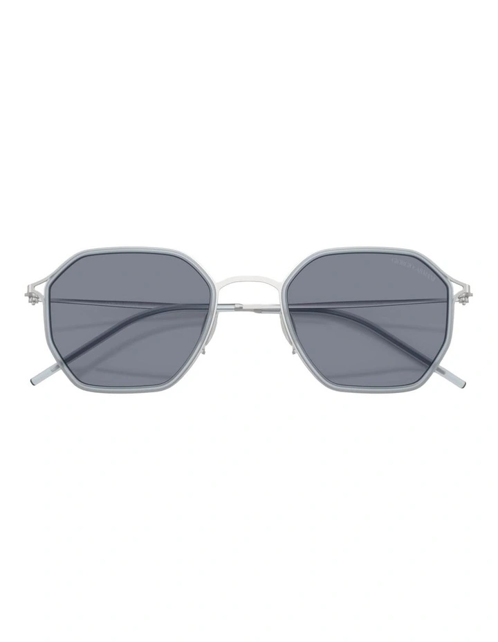 Giorgio Armani Metal Sunglasses in Silver image 4