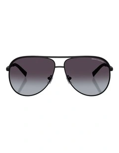 Armani Exchange  Metal Sunglasses in Black
