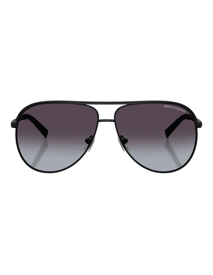 Armani Exchange  Metal Sunglasses in Black image 1