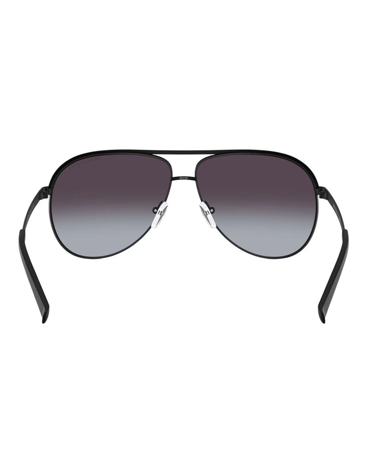 Armani Exchange  Metal Sunglasses in Black image 3
