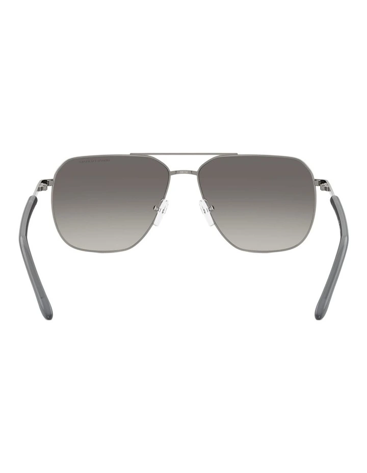 Armani Exchange Metal Polarised Sunglasses in Grey image 4