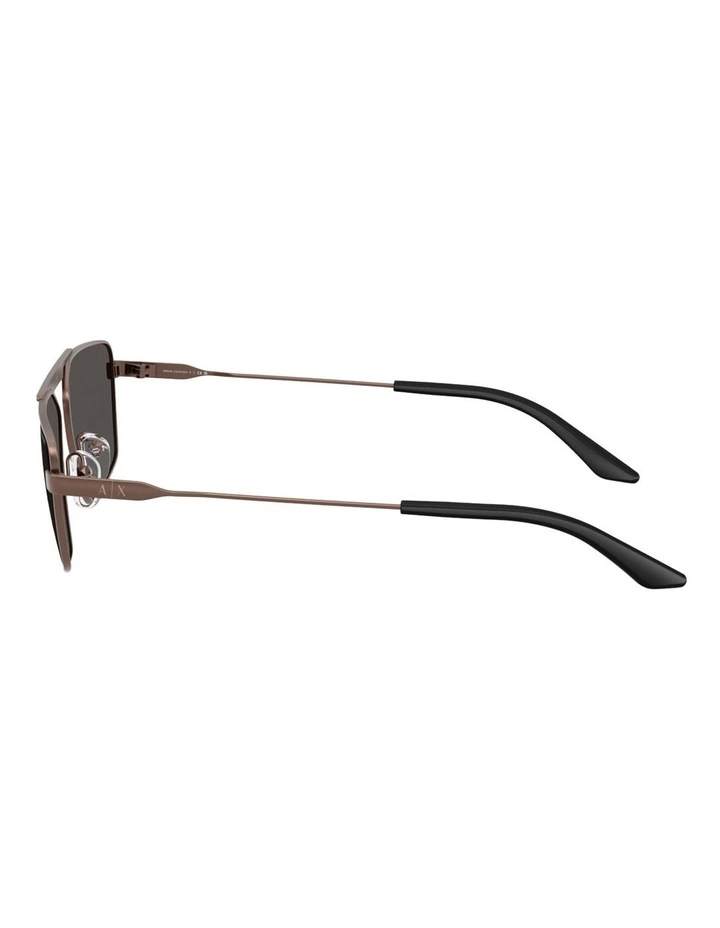 Armani Exchange Metal Sunglasses in Copper image 3