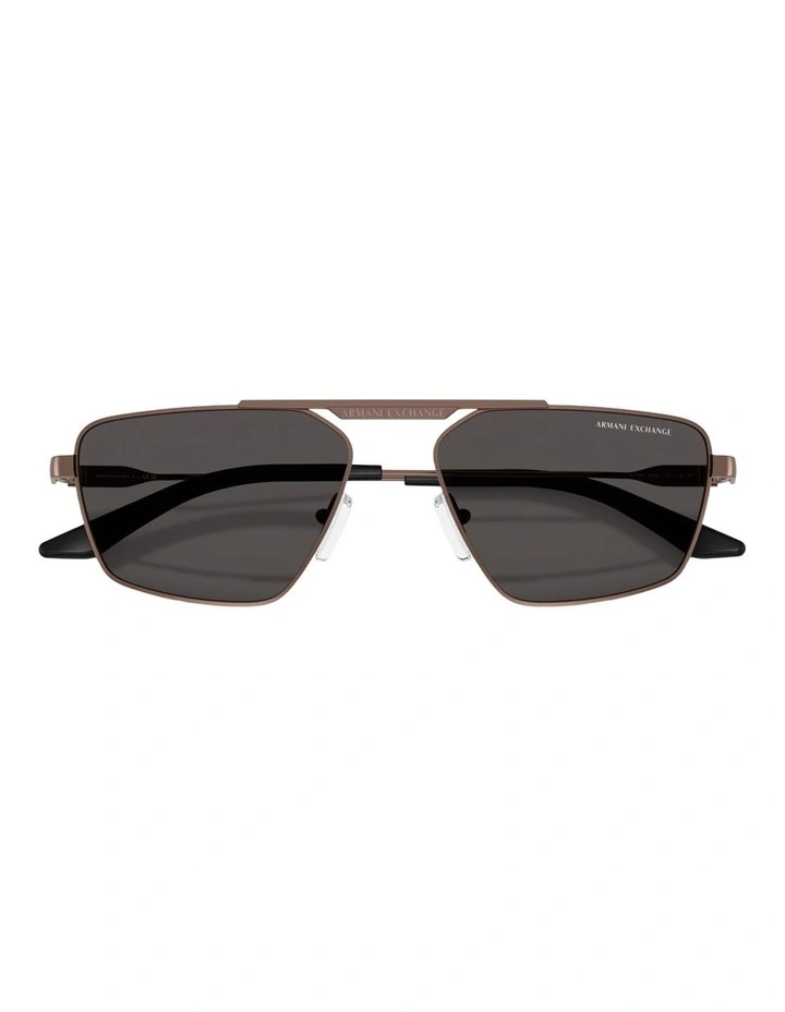 Armani Exchange Metal Sunglasses in Copper image 4