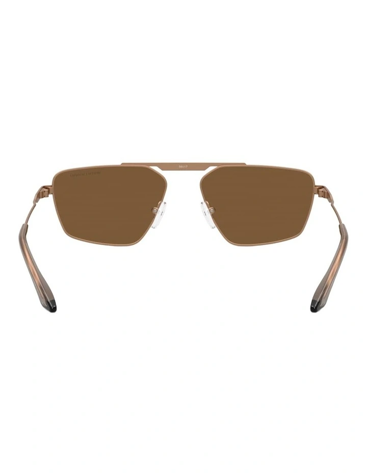 Armani Exchange Metal Sunglasses in Gold image 3