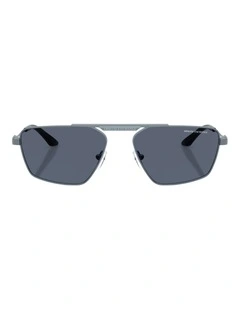 Armani Exchange  Metal Sunglasses in Blue