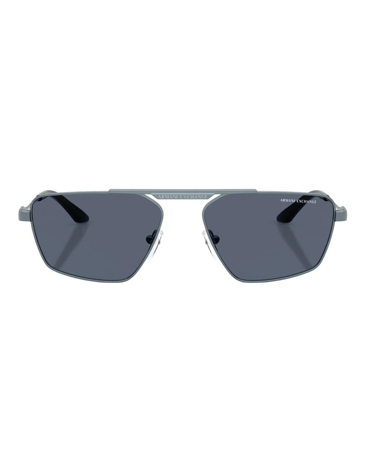 Armani Exchange  Metal Sunglasses in Blue image 1