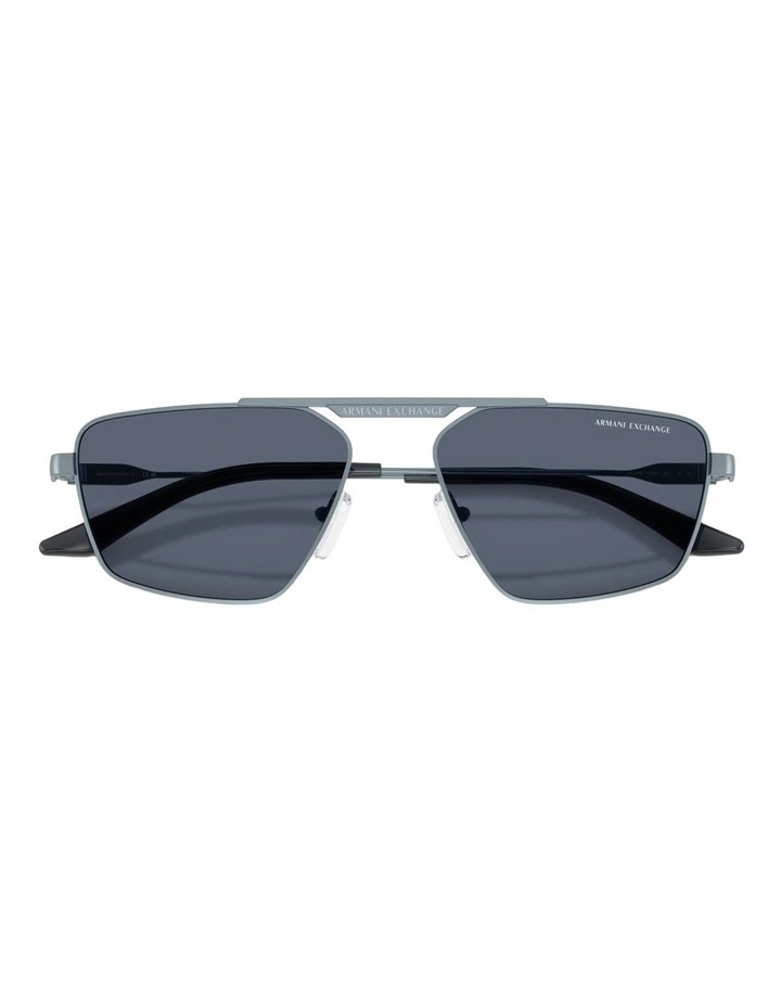 Armani Exchange  Metal Sunglasses in Blue image 3