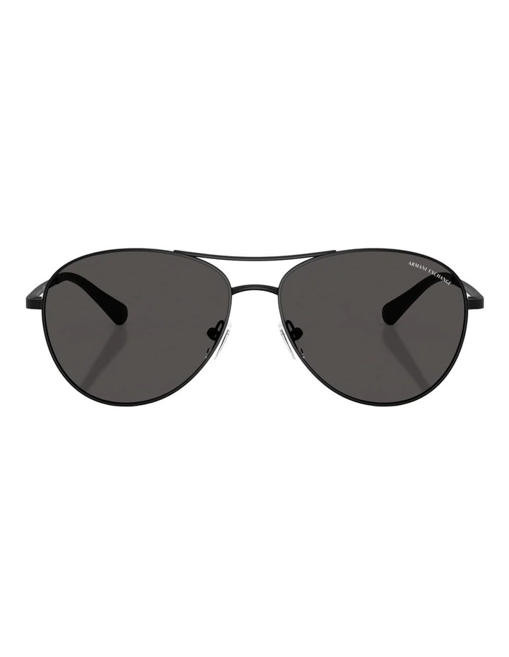 Armani Exchange Metal Sunglasses in Black image 1