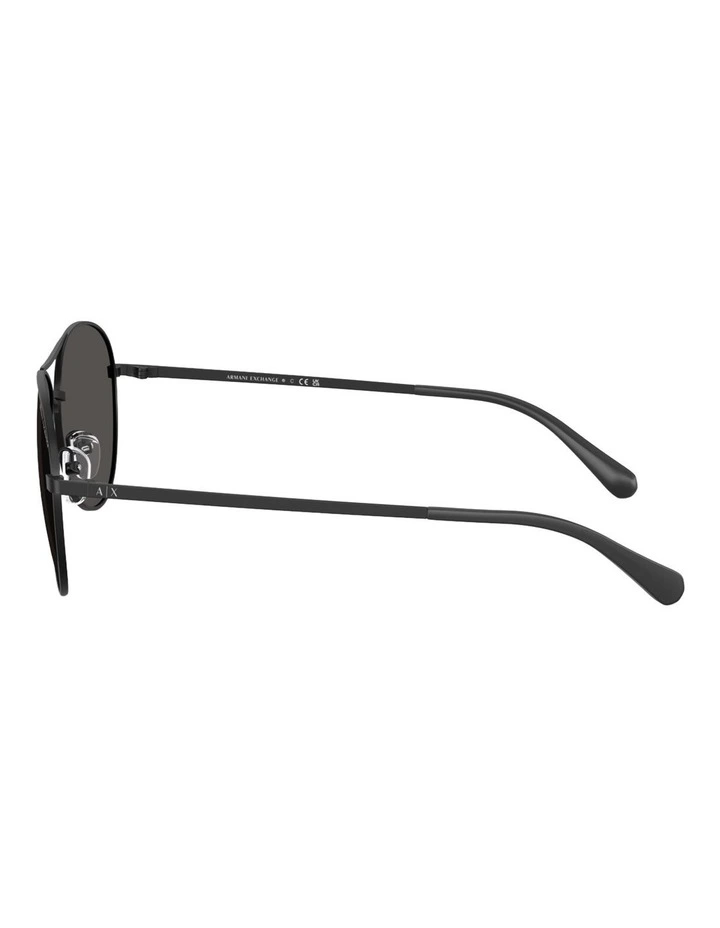 Armani Exchange Metal Sunglasses in Black image 2