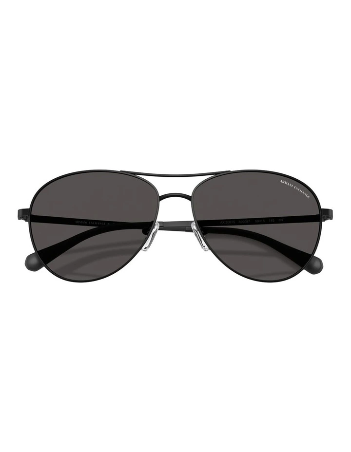 Armani Exchange Metal Sunglasses in Black image 4