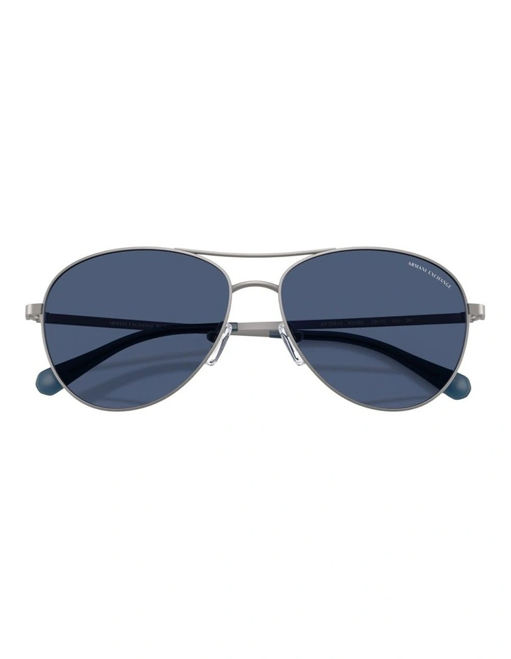 Armani Exchange  Metal Sunglasses in Grey image 2
