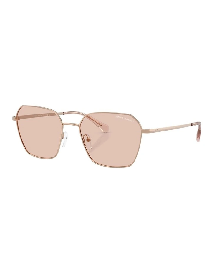 Armani Exchange  Metal Sunglasses in Gold image 1