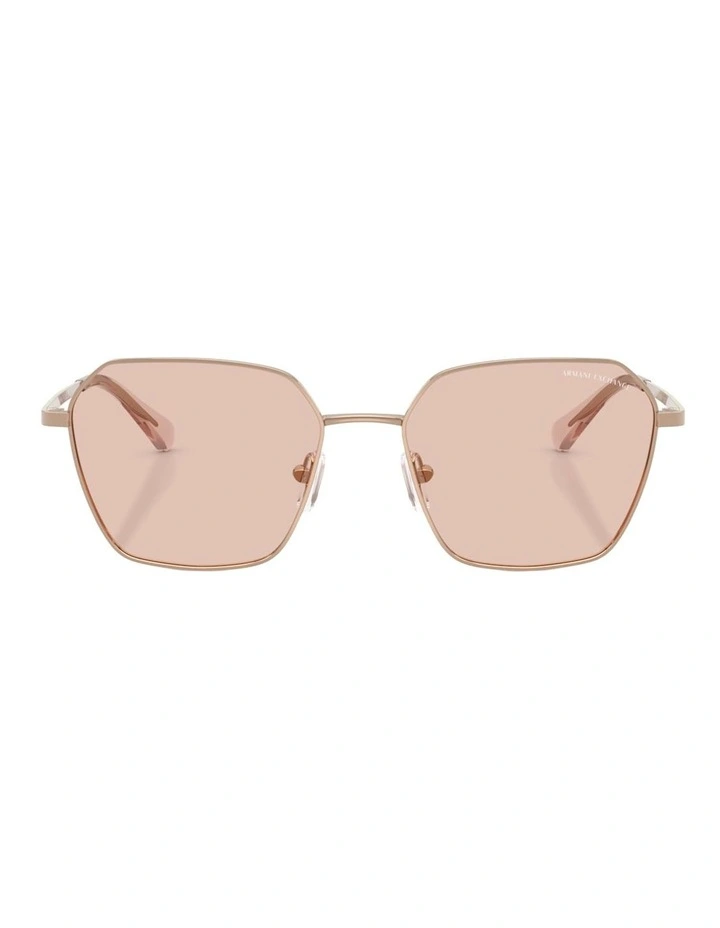 Armani Exchange  Metal Sunglasses in Gold image 2
