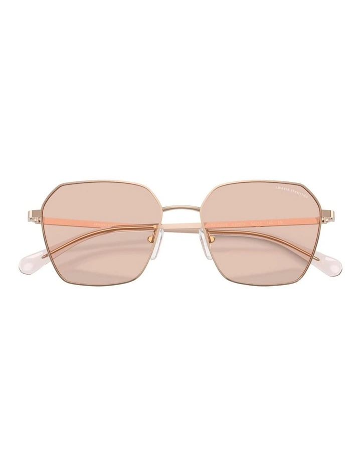 Armani Exchange  Metal Sunglasses in Gold image 4