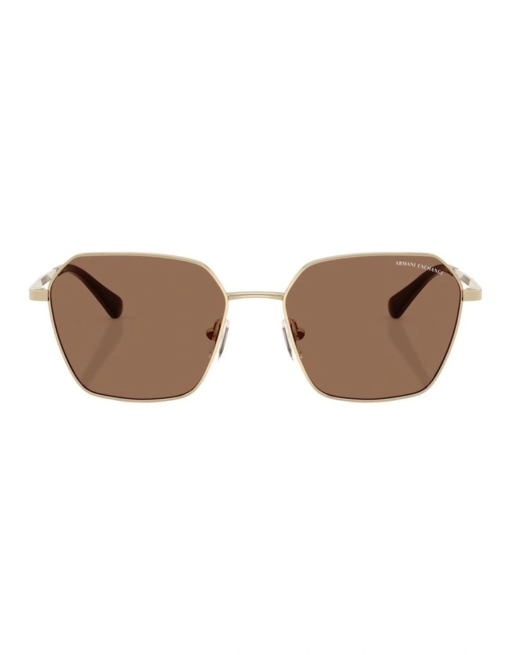 Armani Exchange  Metal Sunglasses in Gold image 2