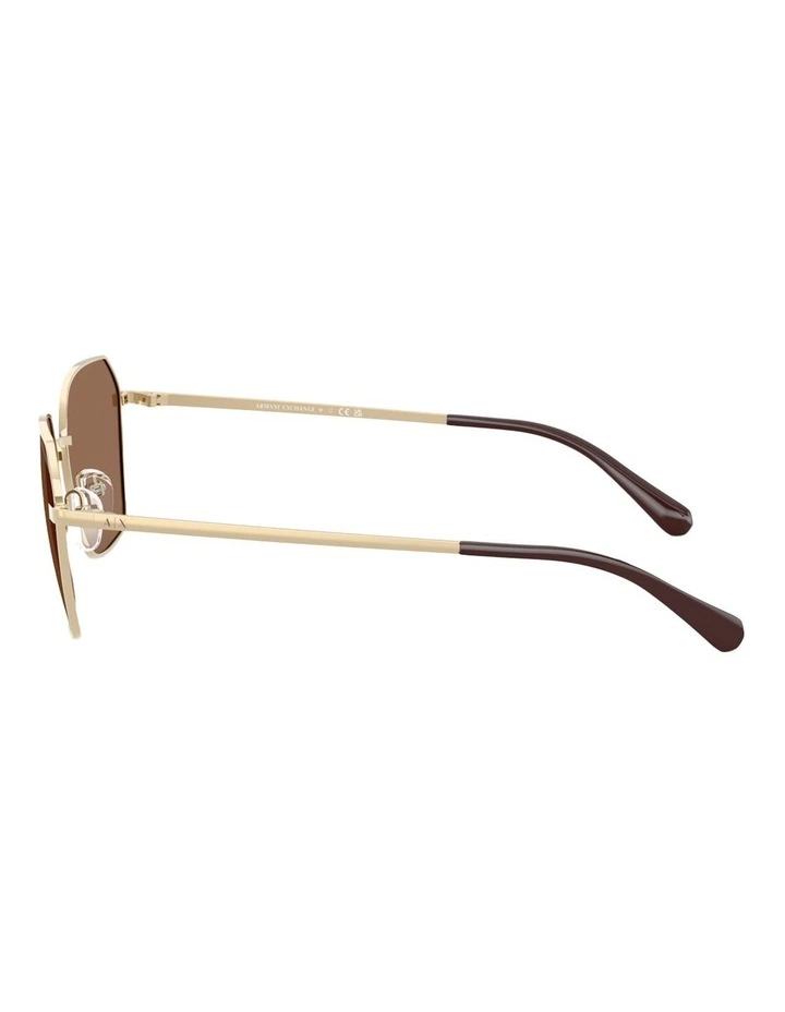 Armani Exchange  Metal Sunglasses in Gold image 3