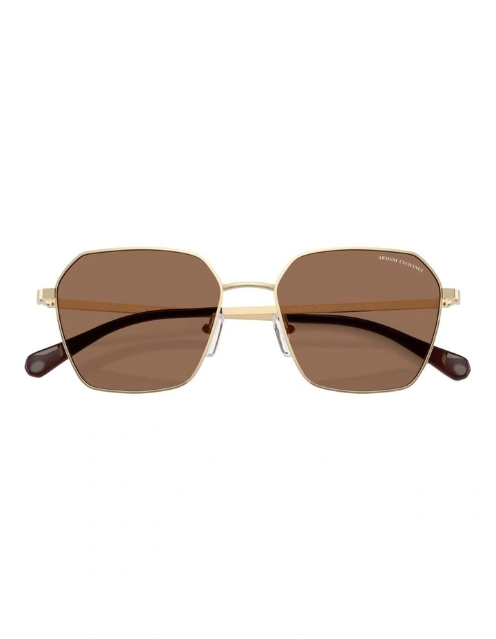 Armani Exchange  Metal Sunglasses in Gold image 4