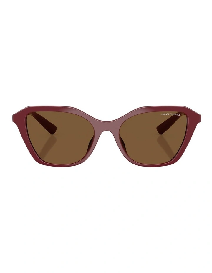 Armani Exchange  Injected Sunglasses in Red image 2