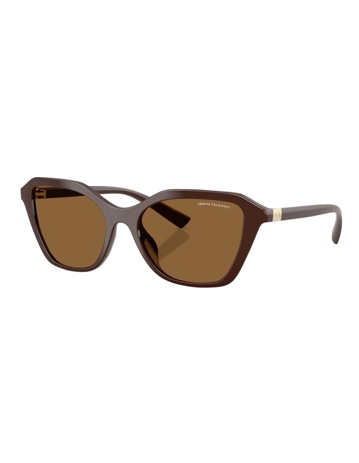 Armani Exchange  Injected Sunglasses in Brown image 1