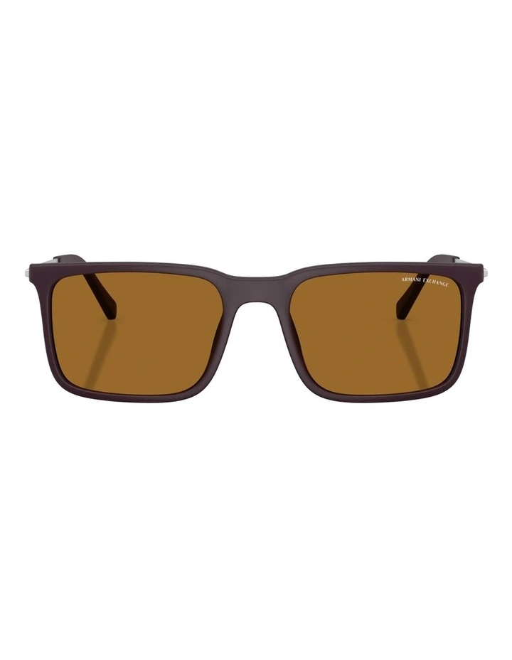 Armani Exchange Injected Polarised Sunglasses in Brown image 2