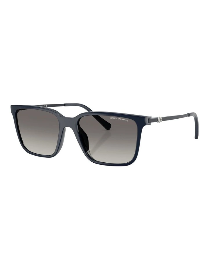 Armani Exchange  Injected Polarised Sunglasses in Blue image 1