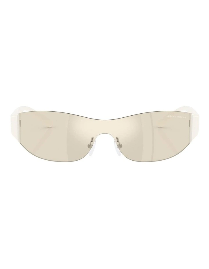 Armani Exchange Injected Sunglasses in White image 2