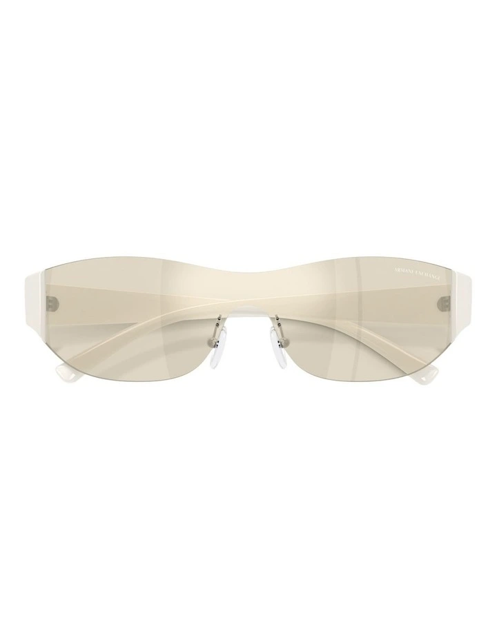 Armani Exchange Injected Sunglasses in White image 4