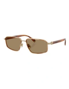 Brunello Cucinelli JARAMA Titanium Sunglasses in Gold