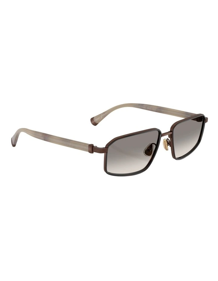 Brunello Cucinelli JARAMA Titanium Sunglasses in Brown image 6