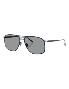 Brunello Cucinelli  Titanium Sunglasses in Blue