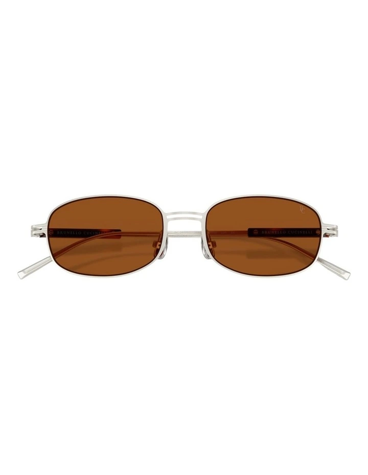 Brunello Cucinelli  Titanium Sunglasses in Transparent image 3