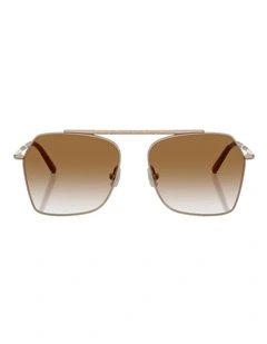 Brunello Cucinelli  Titanium Sunglasses in Gold