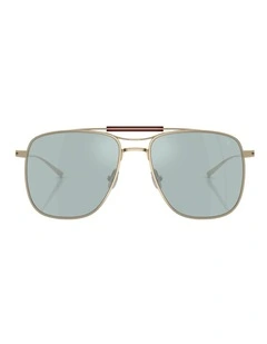 Brunello Cucinelli  Titanium Sunglasses in Gold