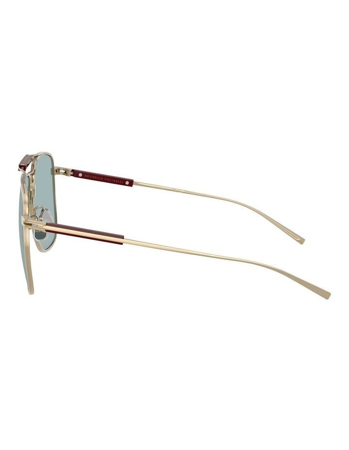 Brunello Cucinelli  Titanium Sunglasses in Gold image 2