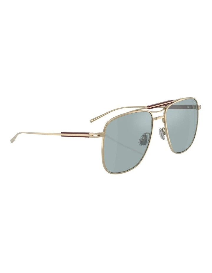 Brunello Cucinelli  Titanium Sunglasses in Gold image 4
