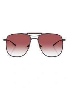 Brunello Cucinelli  Titanium Sunglasses in Black