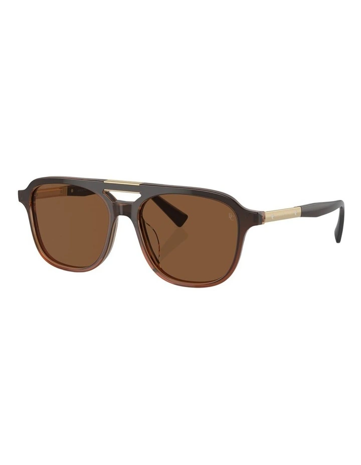 Brunello Cucinelli Acetate Polarised Sunglasses in Brown image 1