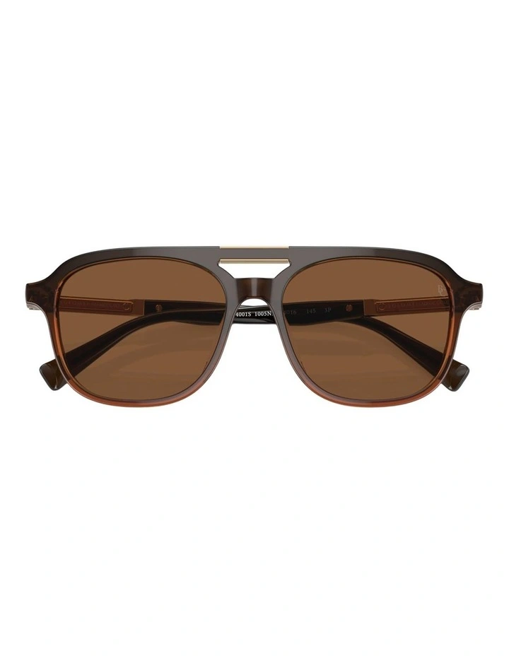 Brunello Cucinelli Acetate Polarised Sunglasses in Brown image 4