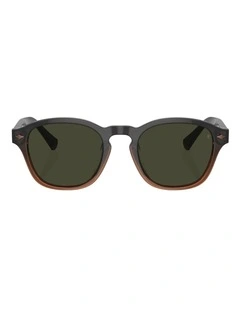 Brunello Cucinelli  Acetate Polarised Sunglasses in Brown