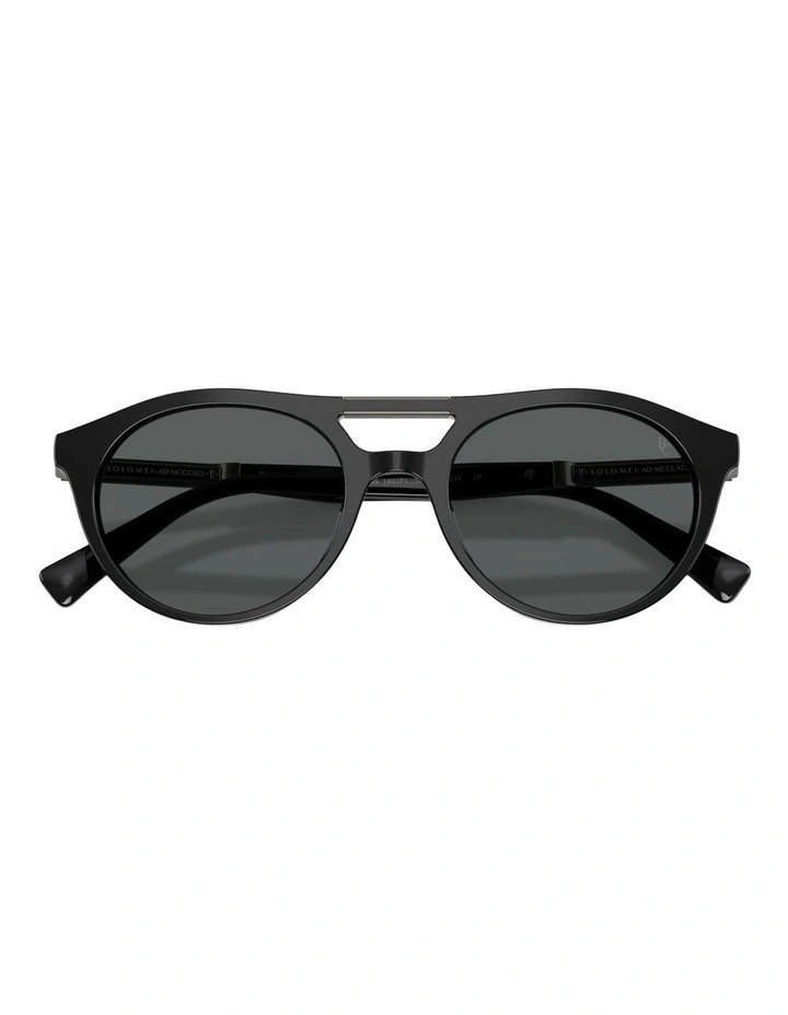 Brunello Cucinelli  Acetate Polarised Sunglasses in Black image 4