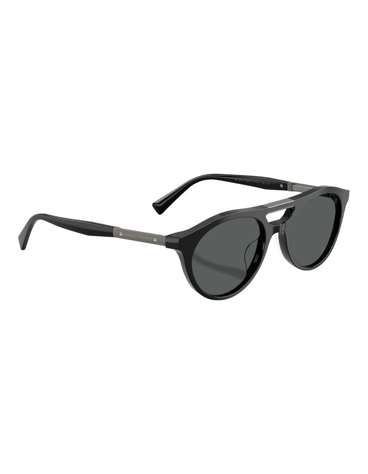 Brunello Cucinelli  Acetate Polarised Sunglasses in Black image 5