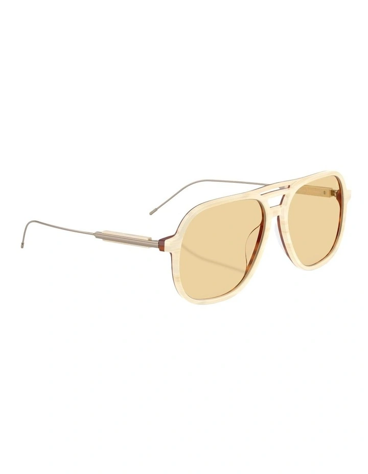 Brunello Cucinelli  Acetate Sunglasses in Brown image 4