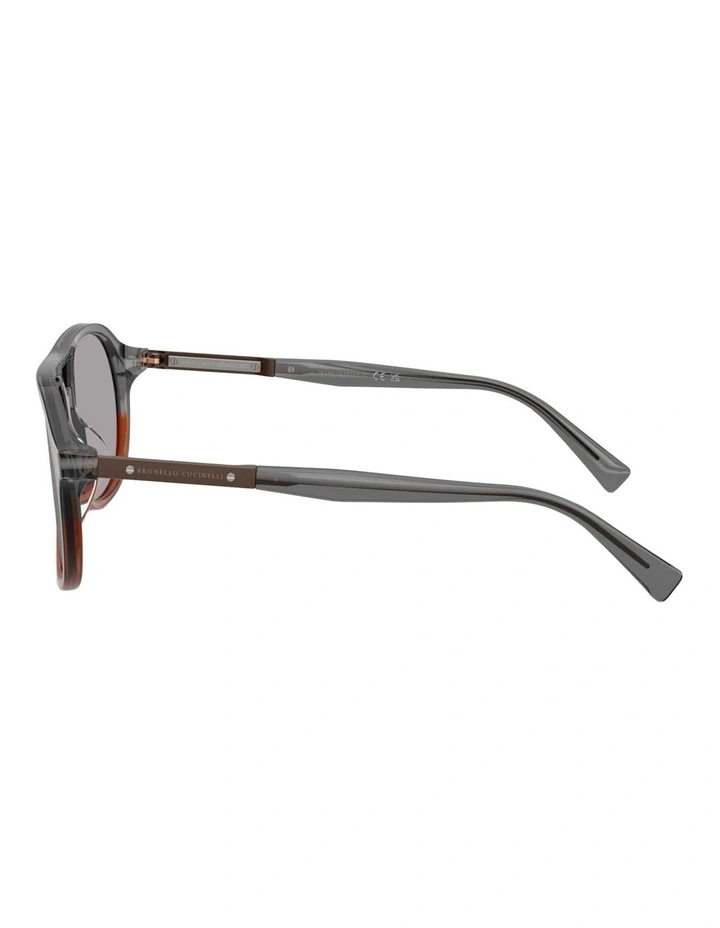 Brunello Cucinelli  Acetate Polarised Sunglasses in Black image 3