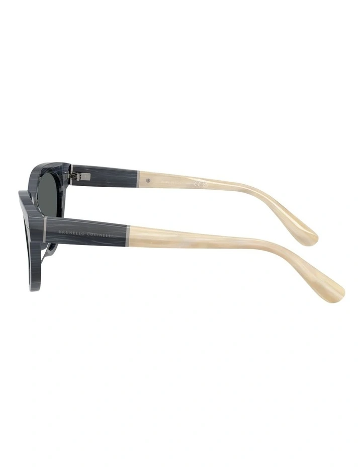 Brunello Cucinelli  Acetate Polarised Sunglasses in Black image 2