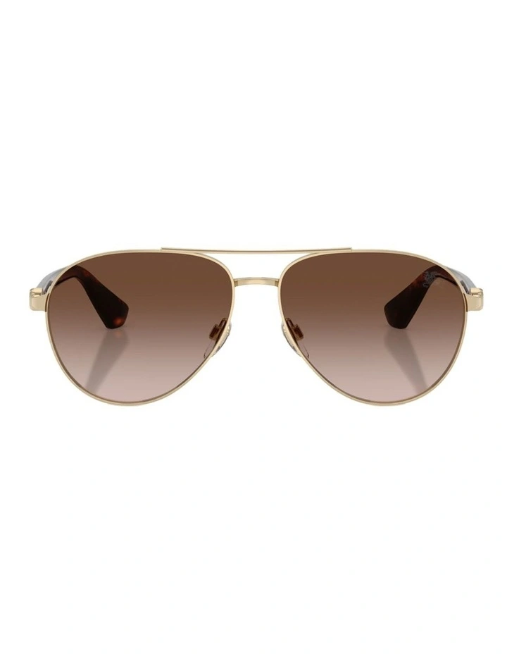 Burberry Metal Sunglasses in Gold image 2