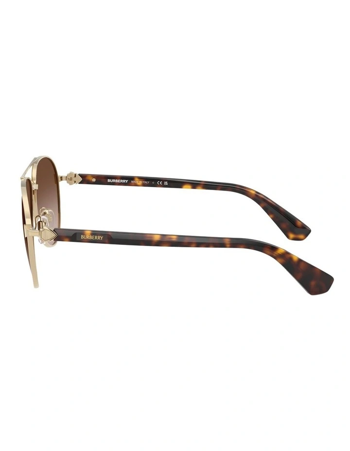 Burberry Metal Sunglasses in Gold image 3