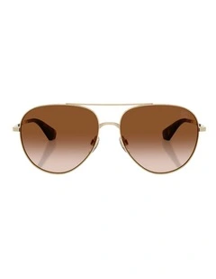 Burberry  Metal Sunglasses in Gold